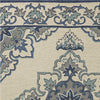 7'6" x 9'6" UV-treated Polypropelene Ivory-Blue Area Rug