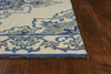 7'6" x 9'6" UV-treated Polypropelene Ivory-Blue Area Rug