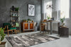 7'10"X 10'10" Polypropelene Grey Area Rug