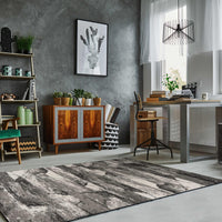 7'10"X 10'10" Polypropelene Grey Area Rug