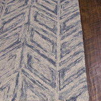 8' X 10' Wool Blue Area Rug