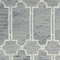 8' X 10' Wool Blue Area Rug