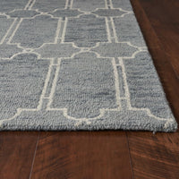 8' X 10' Wool Blue Area Rug