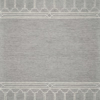 8' X 10' Wool Grey Area Rug