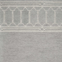 8' X 10' Wool Grey Area Rug