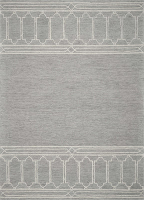 8' X 10' Wool Grey Area Rug