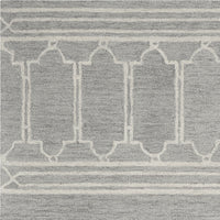 8' X 10' Wool Grey Area Rug