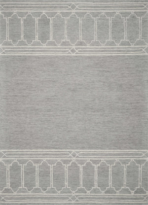 8' X 10' Wool Grey Area Rug