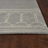 8' X 10' Wool Grey Area Rug