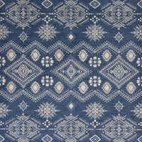 7'10" x 11'2" Polypropelene Demin Area Rug