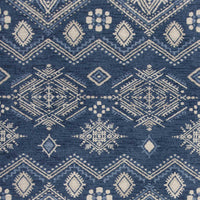 7'10" x 11'2" Polypropelene Demin Area Rug