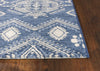 7'10" x 11'2" Polypropelene Demin Area Rug