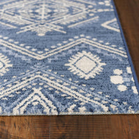 7'10" x 11'2" Polypropelene Demin Area Rug