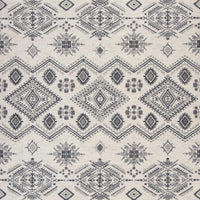 7'10" x 11'2" Polypropelene Ivory-Grey Area Rug