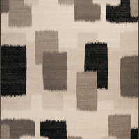 7'10" x 11'2" Polypropelene Black Area Rug