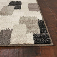 7'10" x 11'2" Polypropelene Black Area Rug