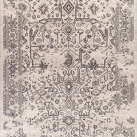 7'10" x 11'2" Polypropelene Grey Area Rug