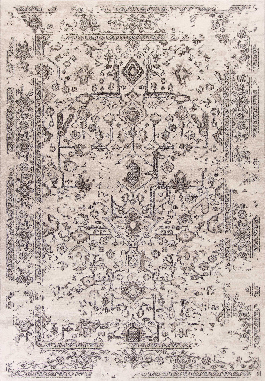 7'10" x 11'2" Polypropelene Grey Area Rug