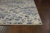 7'10" x 11'2" Polypropelene Ivory-Blue Area Rug