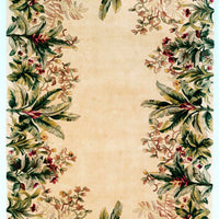 5'3" x 8'3" Wool Ivory Area Rug