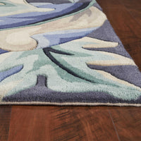 5' x 8' Wool Blue Area Rug