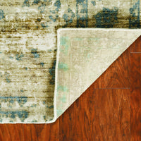 5' x 7' Viscose Sand-Blue Area Rug