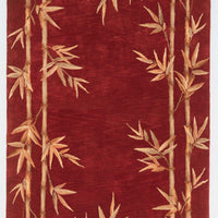 5'3" x 8'3" Wool Red Area Rug