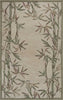 5'x8' Ivory Hand Tufted Bordered Bamboo Indoor Area Rug