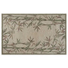 5'x8' Ivory Hand Tufted Bordered Bamboo Indoor Area Rug