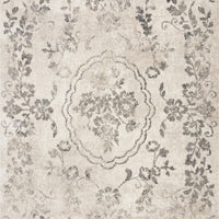 7'10" x 9'10" Polypropelene Grey Area Rug