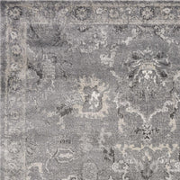 7'10" x 9'10" Polypropelene Grey Area Rug