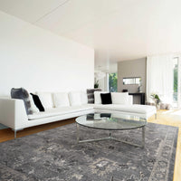 7'10" x 9'10" Polypropelene Grey Area Rug