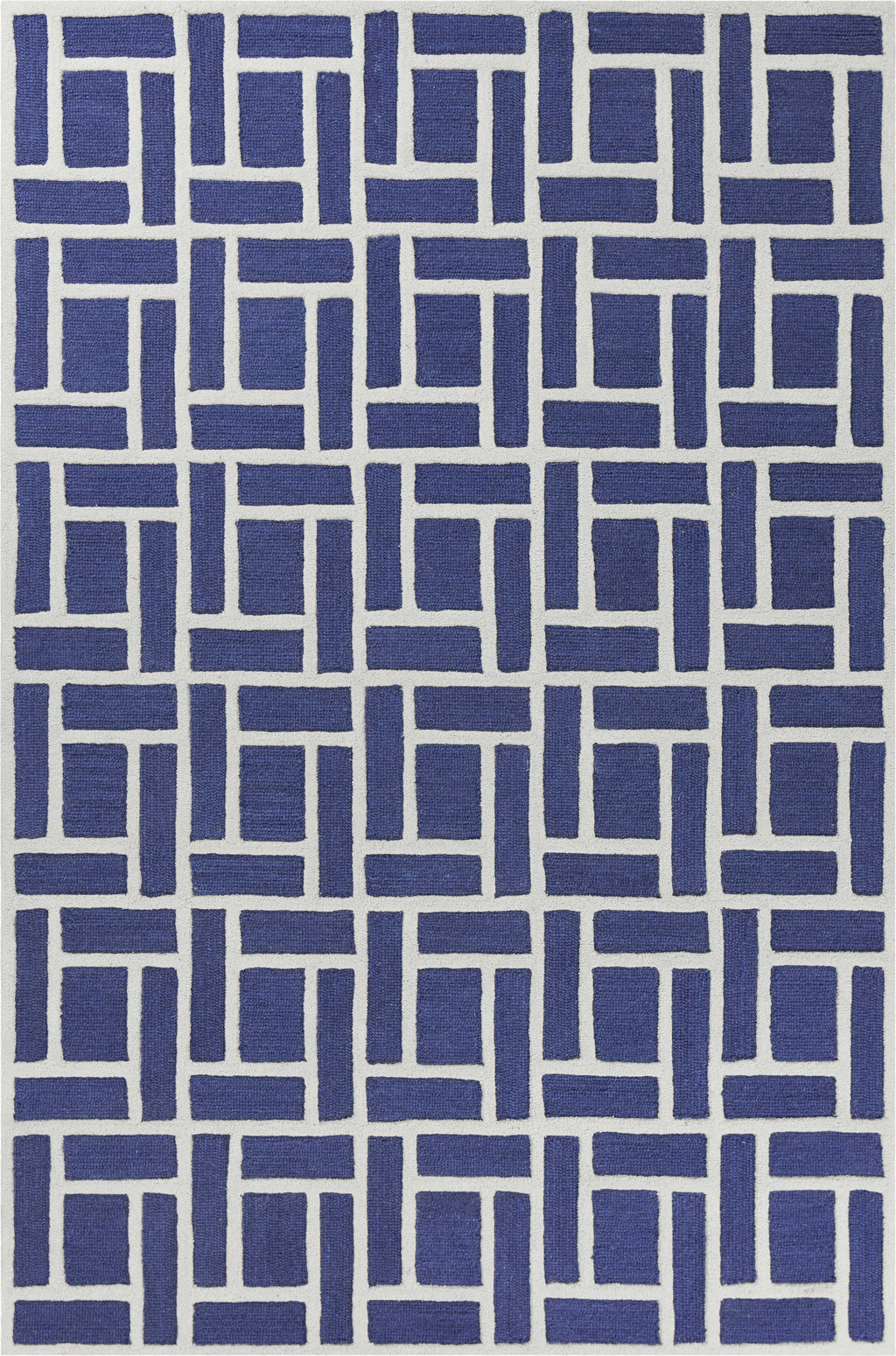 7'6" x 9'6" Wool Indigo Area Rug