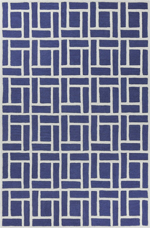 7'6" x 9'6" Wool Indigo Area Rug