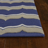 7'6" x 9'6" Wool Indigo-Pumice Area Rug