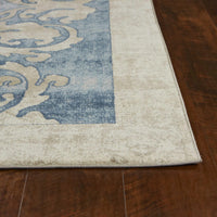 8'9" x 13' Polypropelene Teal Area Rug