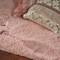 8' x 11' Polyester Rose Pink Area Rug