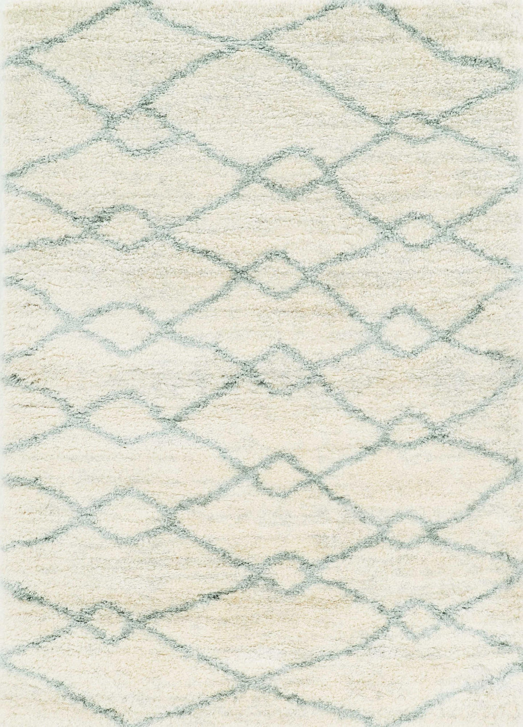 8'10" x 13'" Polypropelene Ivory-Grey Area Rug