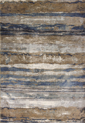 7' x 11' Viscose Ivory or Blue Area Rug