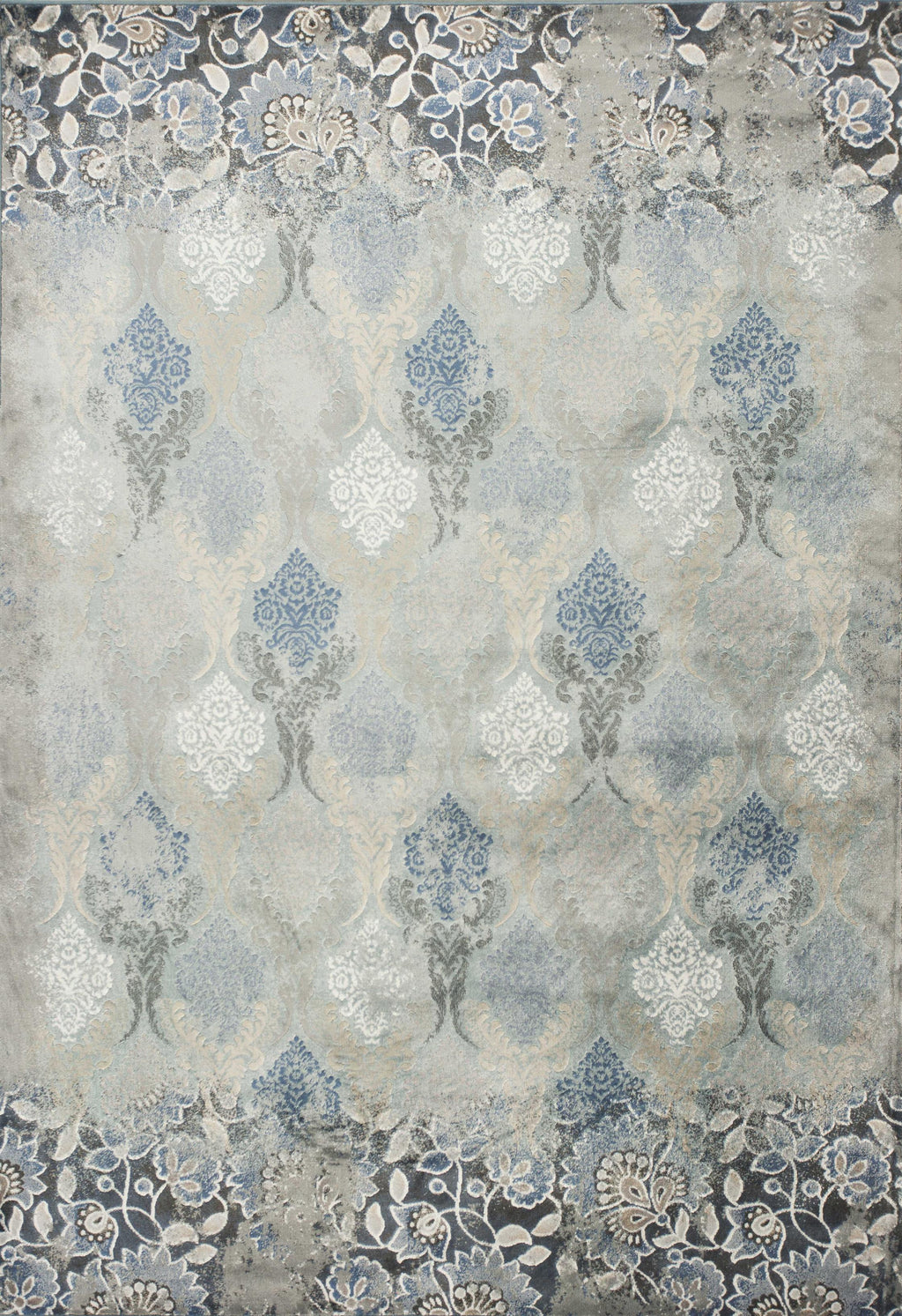 7'10"X 11'2" Viscose Slate Blue Area Rug