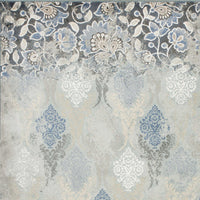 7'10"X 11'2" Viscose Slate Blue Area Rug