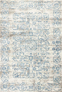 7'10" x 11'2" Polypropelene Ivory-Blue Area Rug