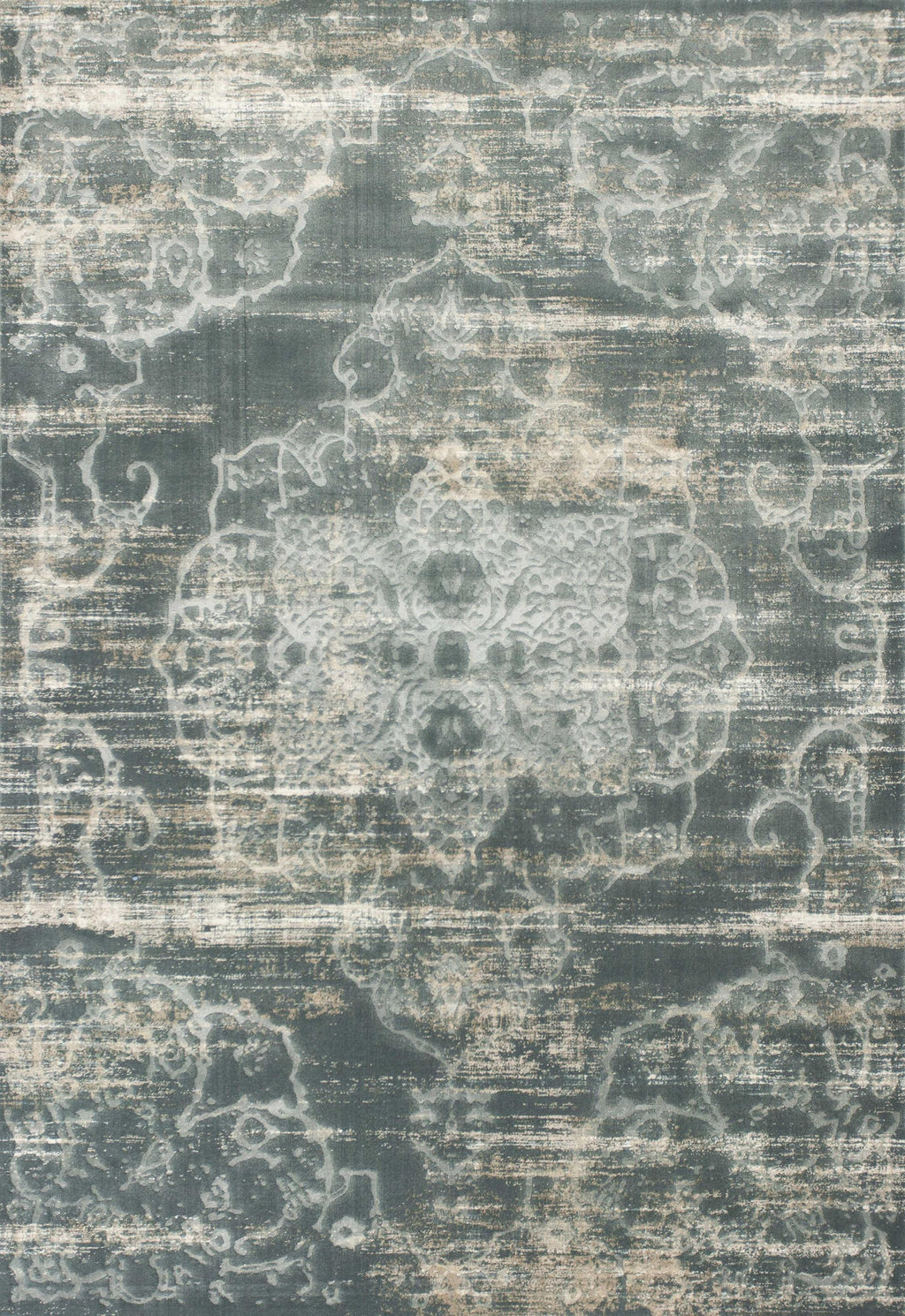 7'10" x 11'2" Polypropelene Slate Area Rug