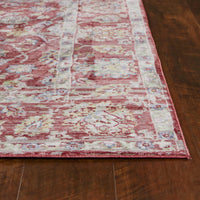 7'10" x 10'10" Polyester Red Area Rug