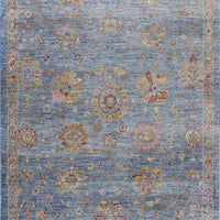 7'10" x 10'10" Polyester Blue Area Rug