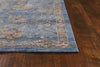 7'10" x 10'10" Polyester Blue Area Rug