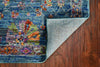 7'10" x 10'10" Polyester Blue Area Rug