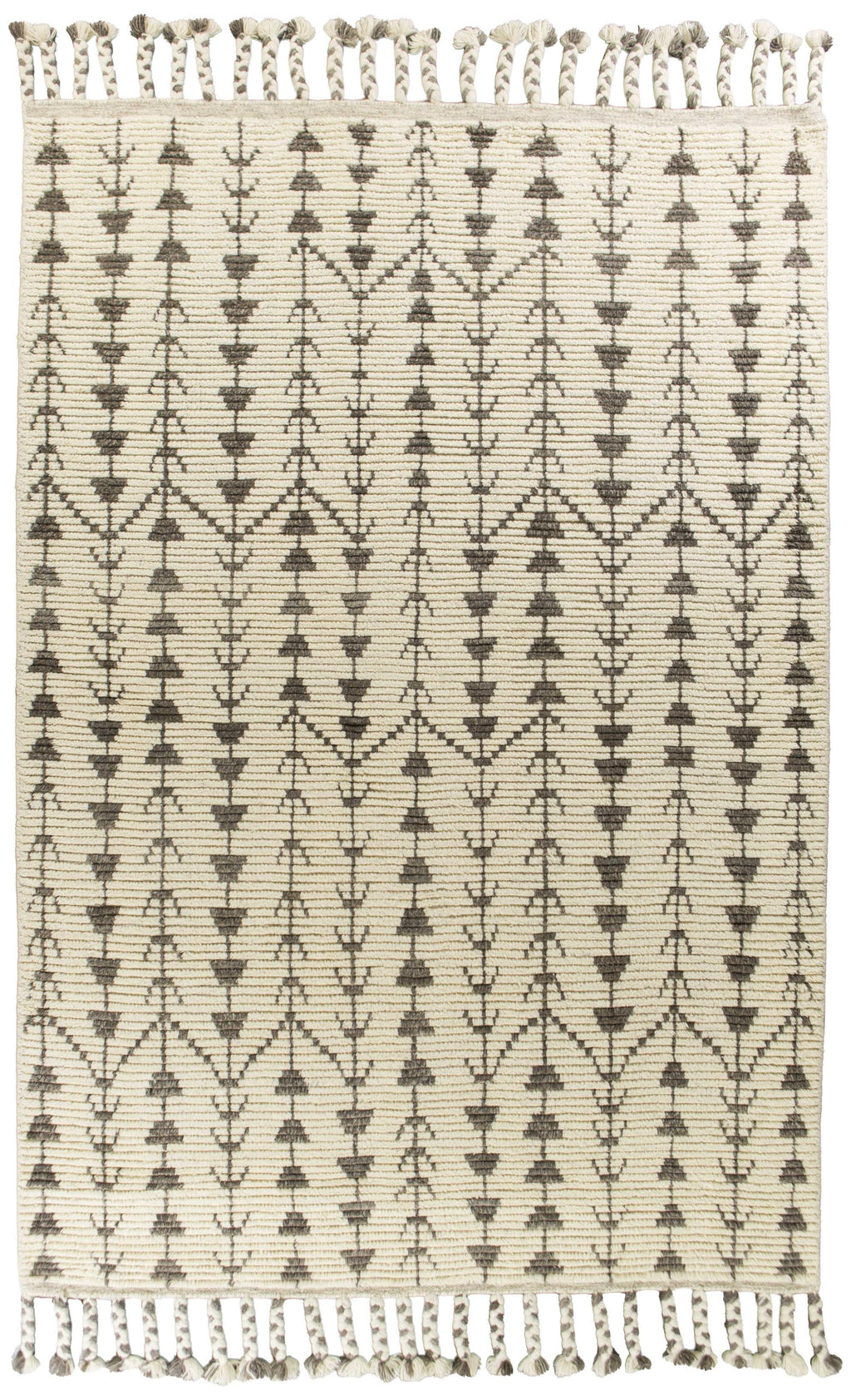 5' x 8' Wool Ivory Area Rug