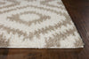 7'10" x 10'6" Microfiber Ivory-Beige Area Rug