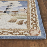 8' x 10'6" Wool Blue Area Rug